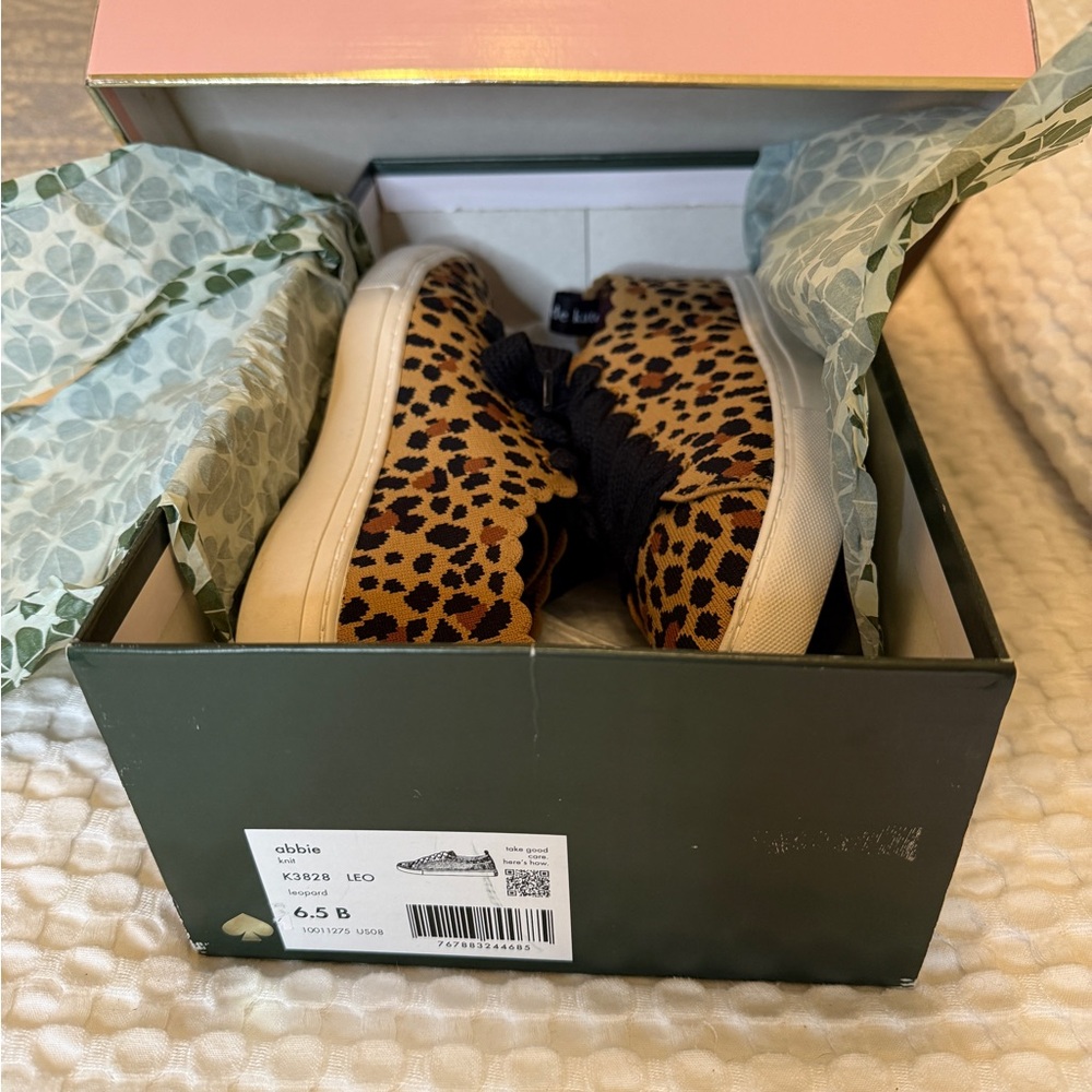 Kate Spade Leopard Print Sneakers with Black Accents - Picture 6 of 6